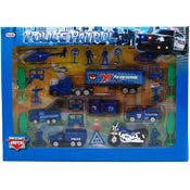 Diecast Metal Police Play Set, 25-Piece