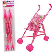 Plastic Doll Strollers - Pink, 20"