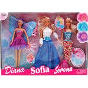 Diana, Sofia, & Serena Doll Sets - 11.5"