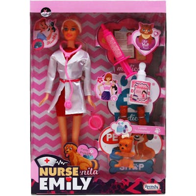 Nurse Emily Dolls with Accessories - 11.5"