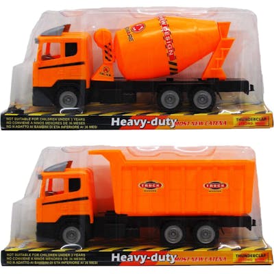 Friction Powered Construction Trucks, Assorted - 11"