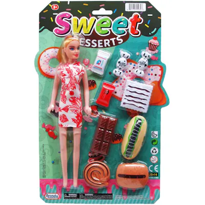 Fashion Dolls with Accessories, Assorted - 10.25"
