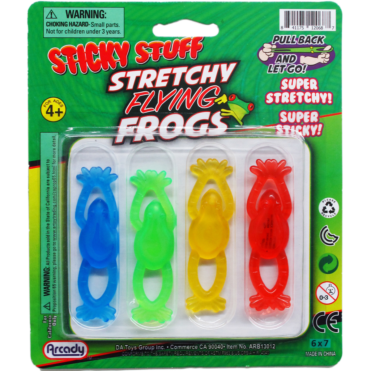 Sticky Stretchy Frogs -- Sticky Stretchy Small Frog Toy