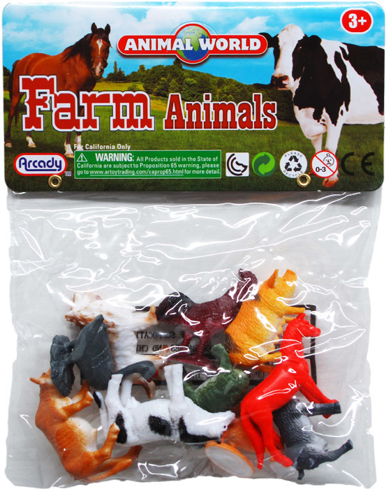 Wholesale Farm Animal Toys - 10 Pack, Plastic, Assorted