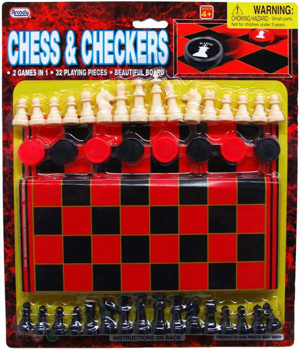 Wholesale 48Piece Chess And Checkers Play Set with Board