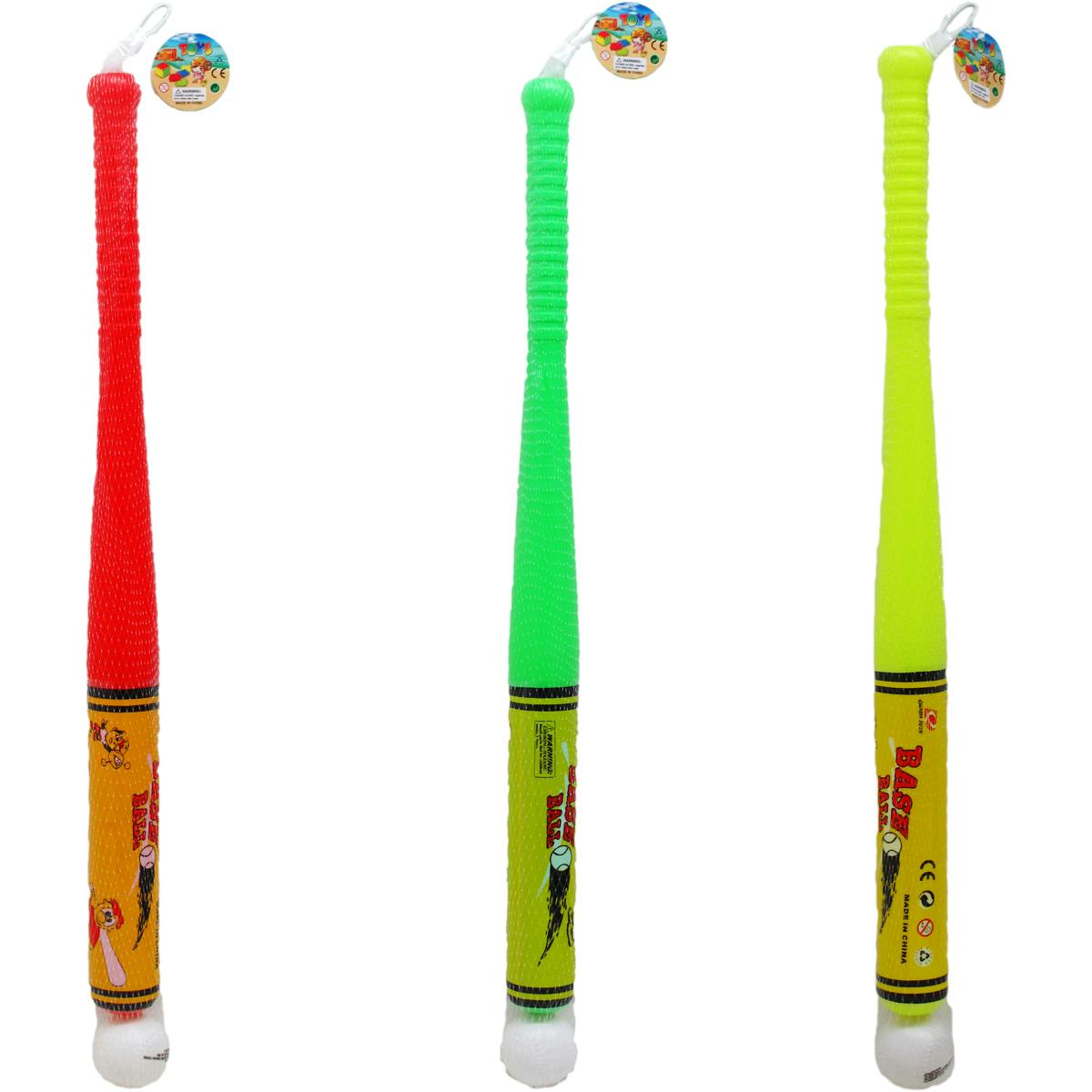 Wholesale Toy Baseball Bat with Ball Assorted Colors (SKU 2339504