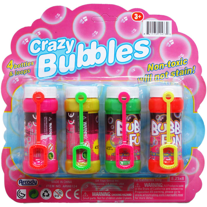 Crayon Bubbles for Kids - (Pack of 24) Bulk Bubble Wand Bottles in