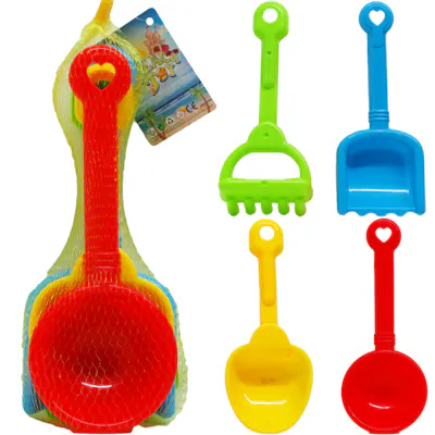 Beach Toy Shovels, 9-10", 4 Pk