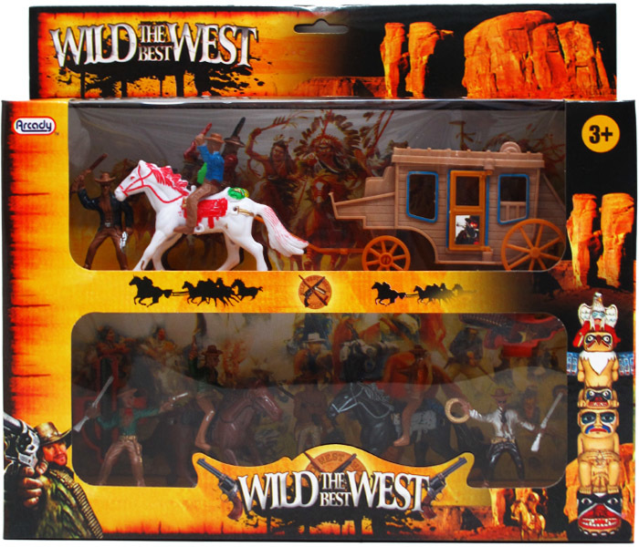 Wholesale Wild West Play Sets - 9 Pieces, Assorted Colors