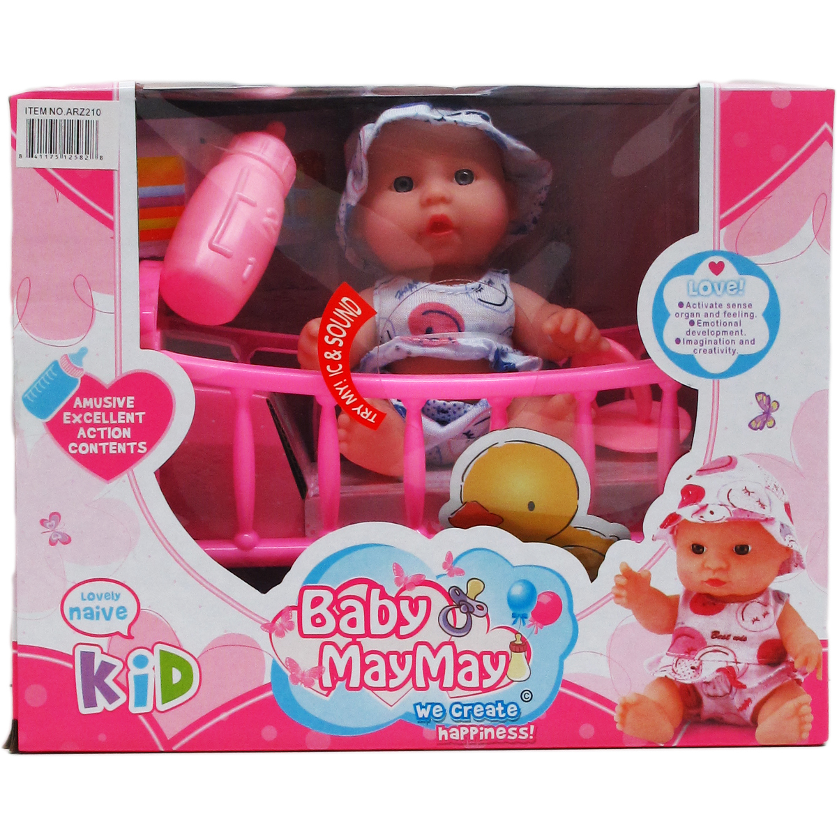 Wholesale 6.5" Battery Operated Baby Doll With Accessories