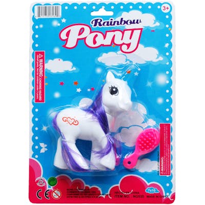 Rainbow Pony with Accessories - Assorted, 4.75"