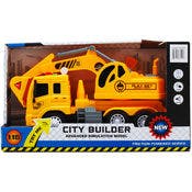 Excavator Toy Trucks - Yellow, 10"
