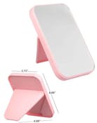 Flat Front Rectangle Mirrors with Stand - Pink