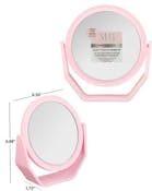 Round Mirror with Stand - Pink