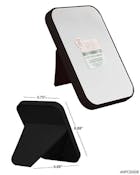 Flat Front Rectangle Mirrors with Stand - Black