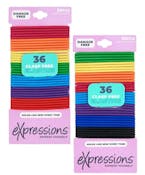 Hair Elastics - Assorted Colors, 36 Pieces
