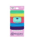 Hair Ties - Rainbow, Comfort Fit, 18 Pack