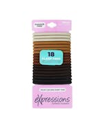 Hair Ties - Natural Colors, Comfort Fit, 18 Pack