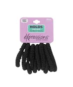 Braided Hair Elastics - Black, 10 Piece