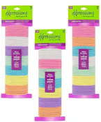 Hair Elastic Bands - Pastel, 50 Pack