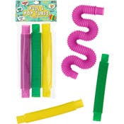 Pull & Pop Tubes - 3 Pack, Assorted Colors, 8"