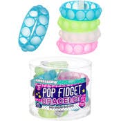Pop Fidget Bubble Bracelets - 24 Pack, Pastel Colors