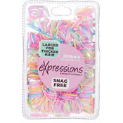 Elastic Hair Bands - 500 Pack, Assorted Pastels, Large