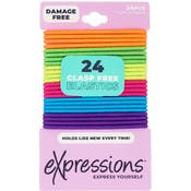 Elastic Hair Ties - Brights, 24 Pack