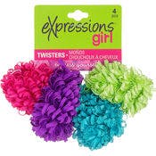 Hair Twisters - 4 Pack, Bright Colors