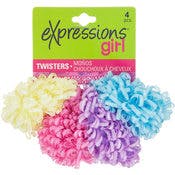 Twister Scrunchies - 4 Pack, Assorted Pastels