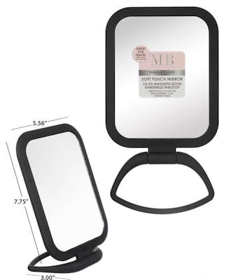 Square Mirror with Handle - Black