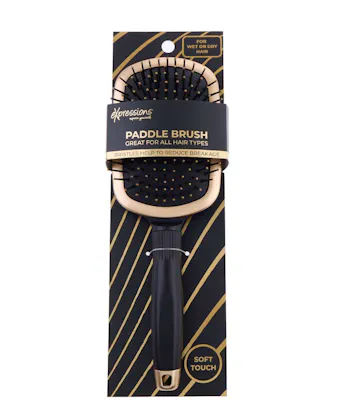 Paddle Hairbrush, Gold and Black