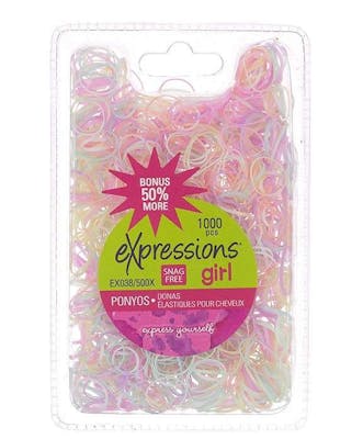 Pastel Rubber Hair Bands - 1000 Pack, Snag-Free