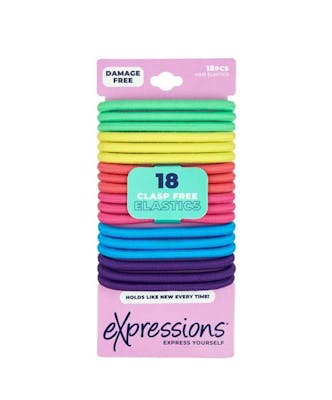 Hair Ties - Rainbow, Comfort Fit, 18 Pack