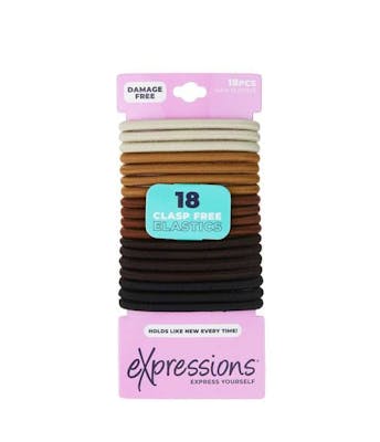 Hair Ties - Natural Colors, Comfort Fit, 18 Pack