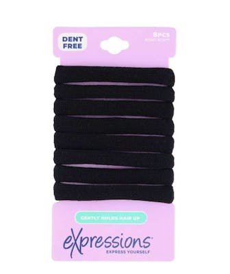 Hair Elastics - Clasp-Free, Black