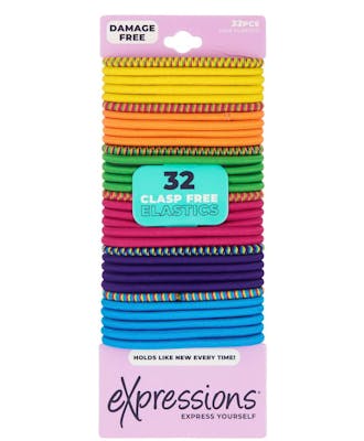 Elastic Hair Bands - 32 Piece, Assorted Bright Colors