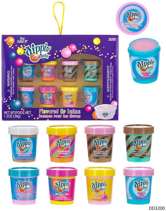 Wholesale Dippin' Dots Lip Balm Cup 8Pack Set (SKU 2276240) DollarDays