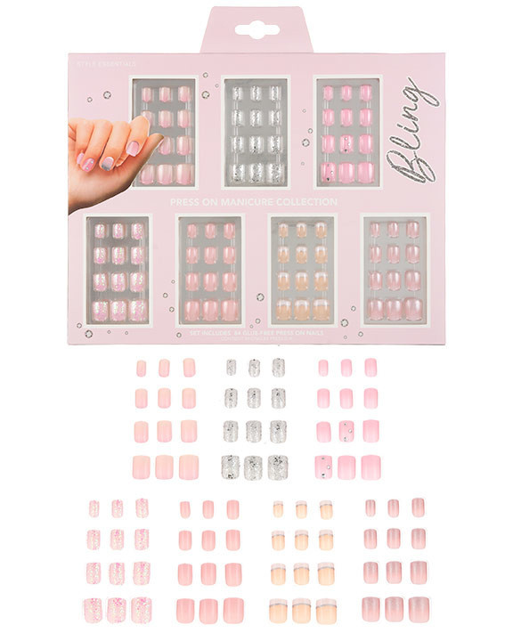 Wholesale Press On Nails Manicure Collection 84 Pieces Assorted