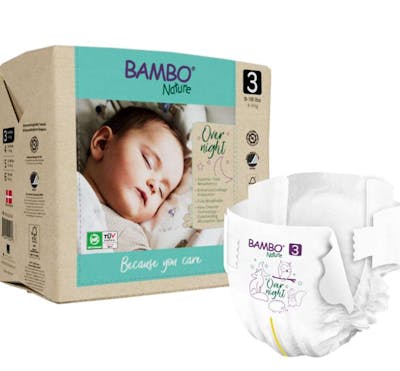 Overnight Baby Diapers, Size 3