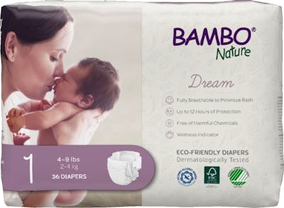 Baby Diapers - 36 Count, Size 1, 4-9 Lbs.