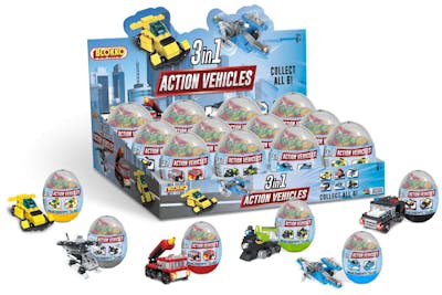 Blokko 3-in-1 Action Vehicles Mini Building Block Sets