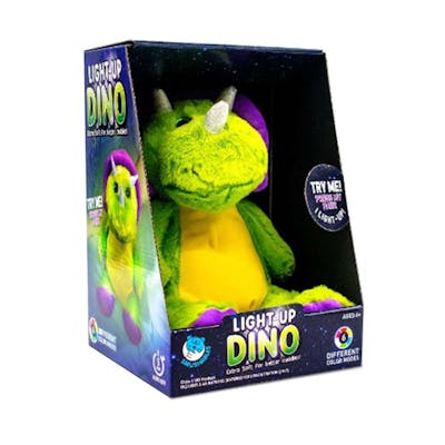 Light-Up Plush Dino, 10"