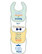 4pk Padded Bibs - Assorted Colors