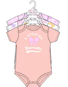 3pk Girls Short Sleeve Creepers, Size 0-9M
