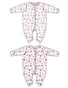Girls' Sleep & Play Rompers, 0-9 Mon.
