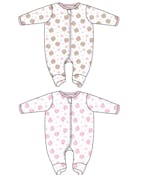 Girls' Sleep & Play Rompers - Bears, 0-9 Mon.