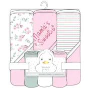 Girls' Bath Sets - Pink Flower, 6Pk