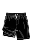 Boys Swim Trunks, Size 8-18 With Liner