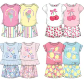 Girls' 2-Piece Shorts Set - Assorted, Sizes 4-6X